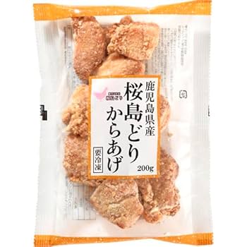 Amazon.co.jp: 【冷凍】鹿児島県産 桜島どりからあげ200g1パック